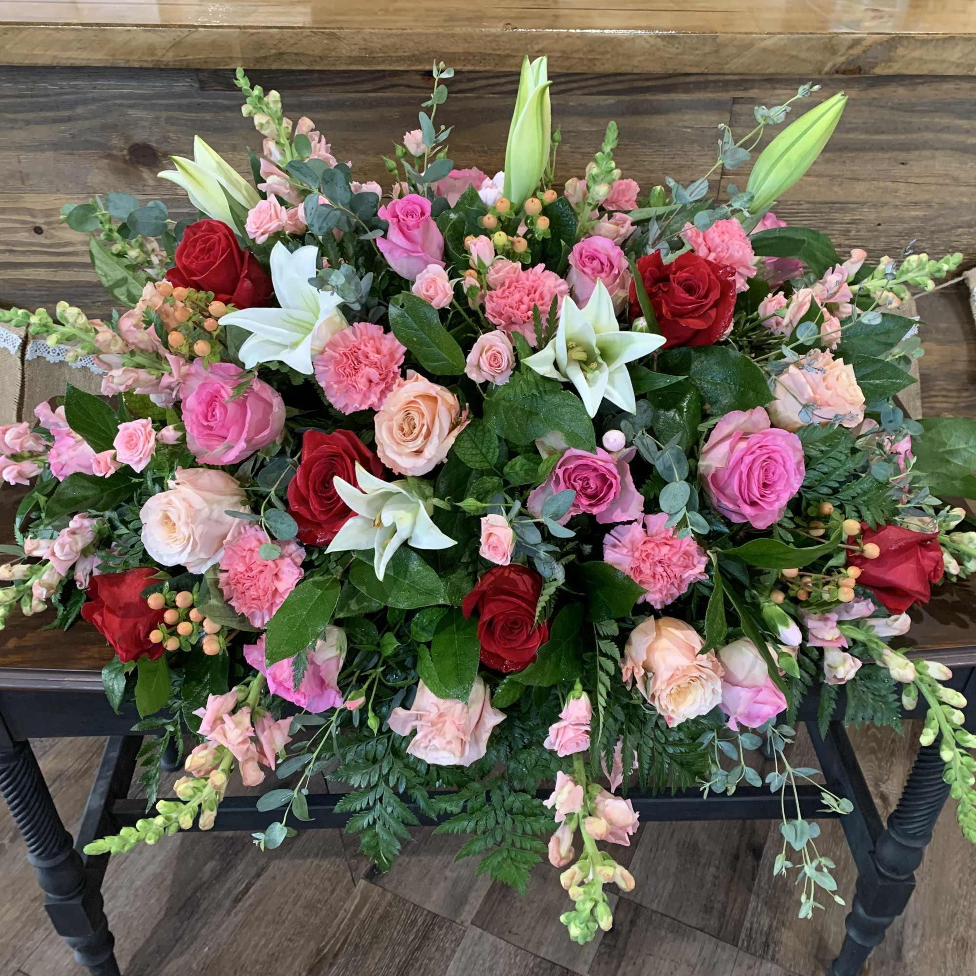 Garden of Love Casket Spray