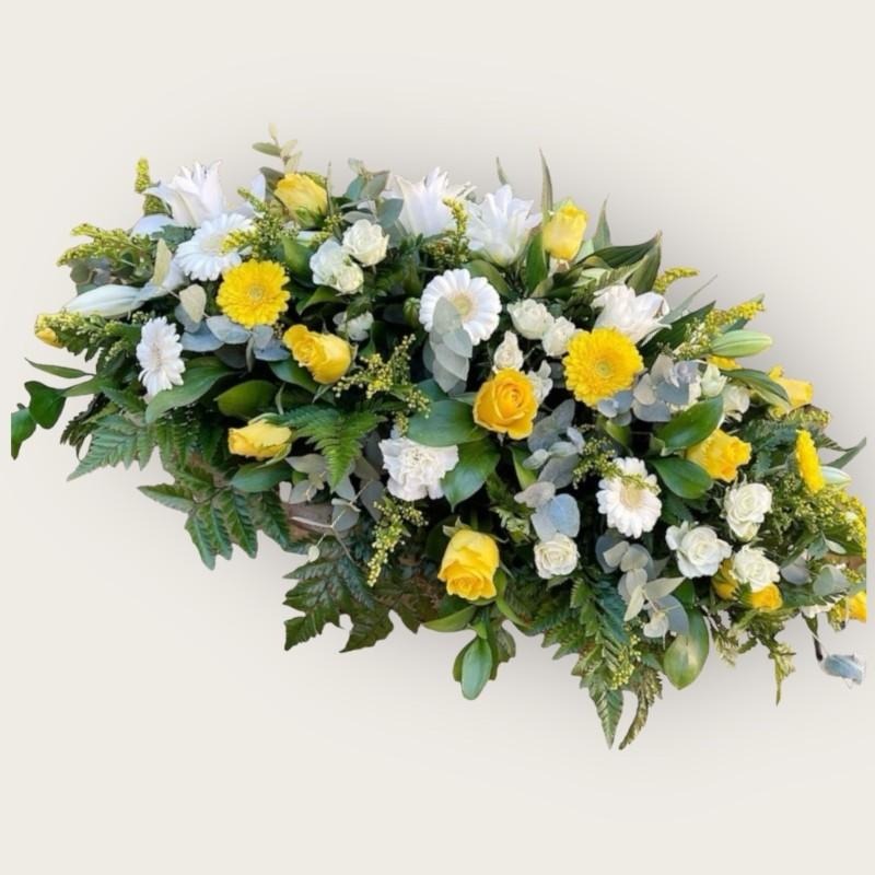 Golden Light Casket Spray