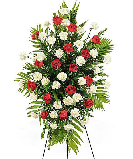 Cherished Red Standing Spray
