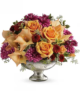 Golden Plum Table Arrangement