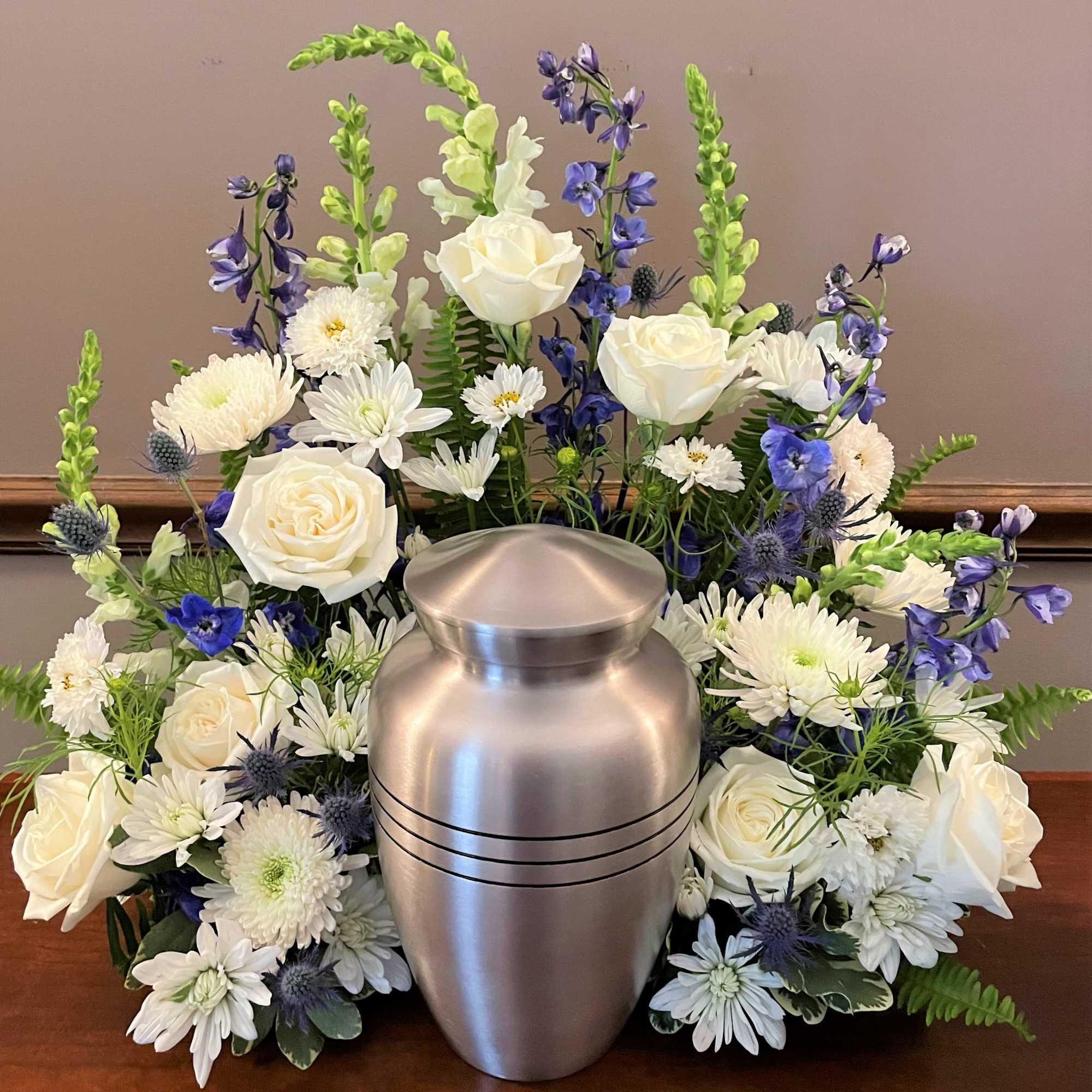 Tranquil Blue Urn Arrangement